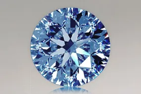 0.25 Carat Round Blue Lab Diamond