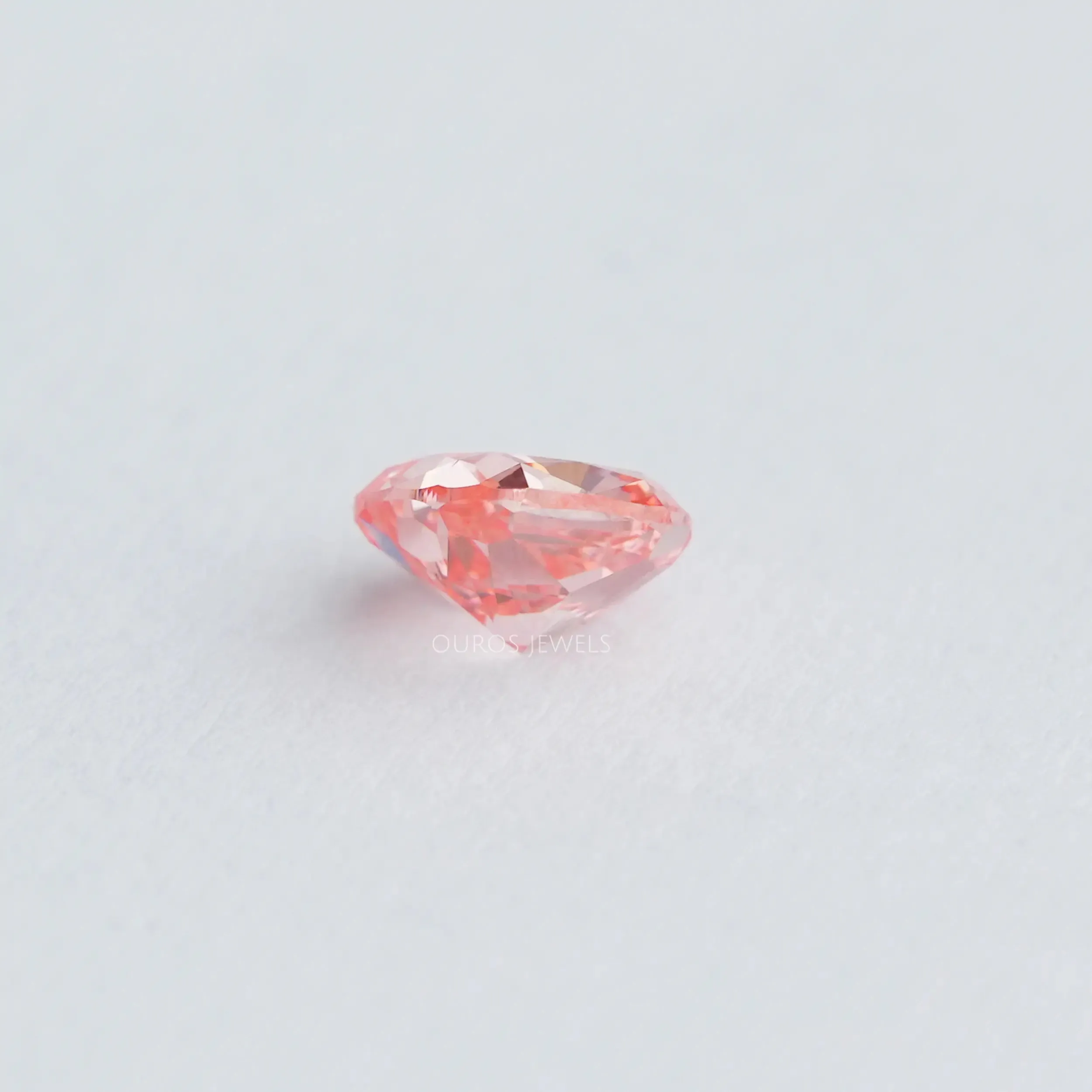 0.60 Carat  Pink Cushion Cut Lab Grown Diamond