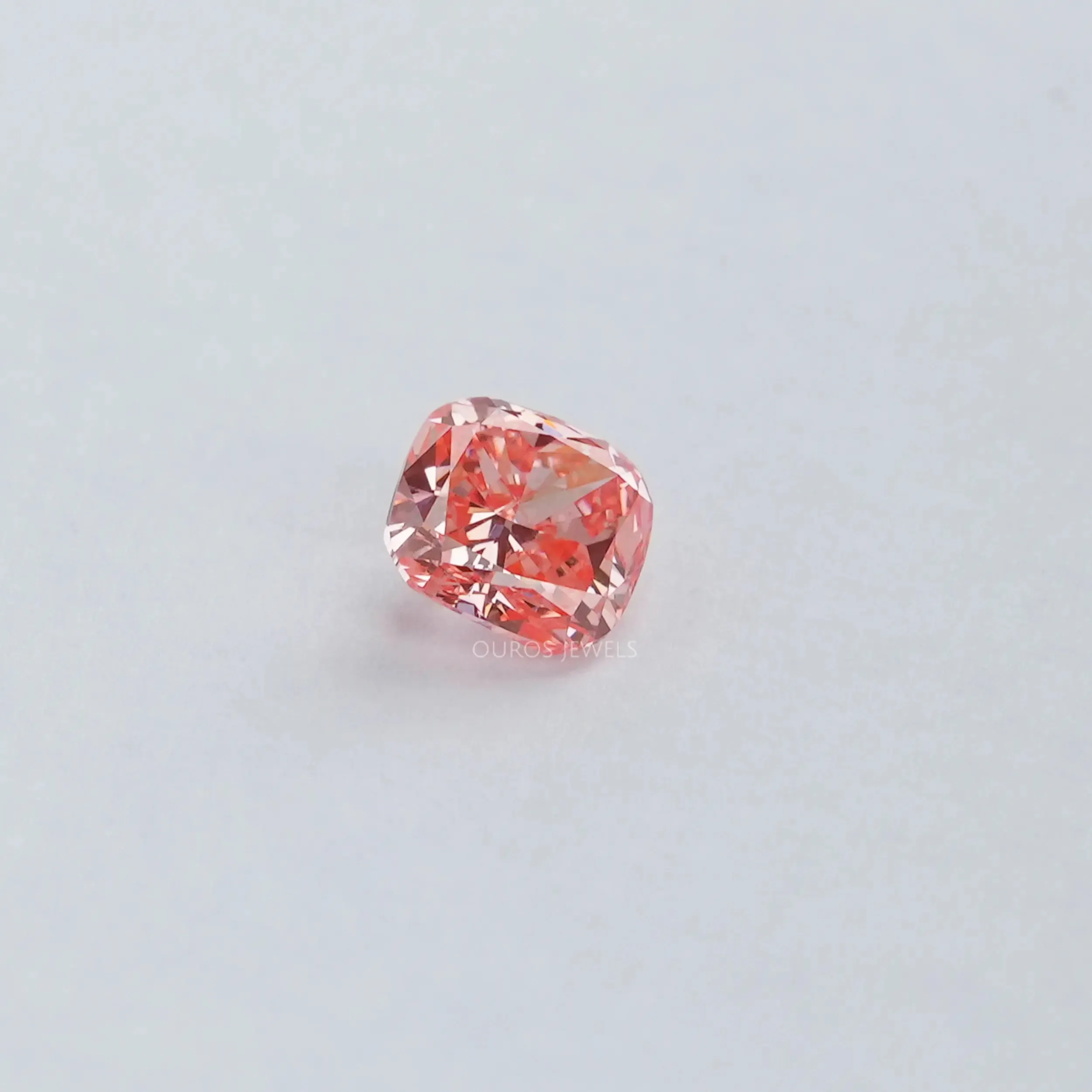 0.60 Carat  Pink Cushion Cut Lab Grown Diamond