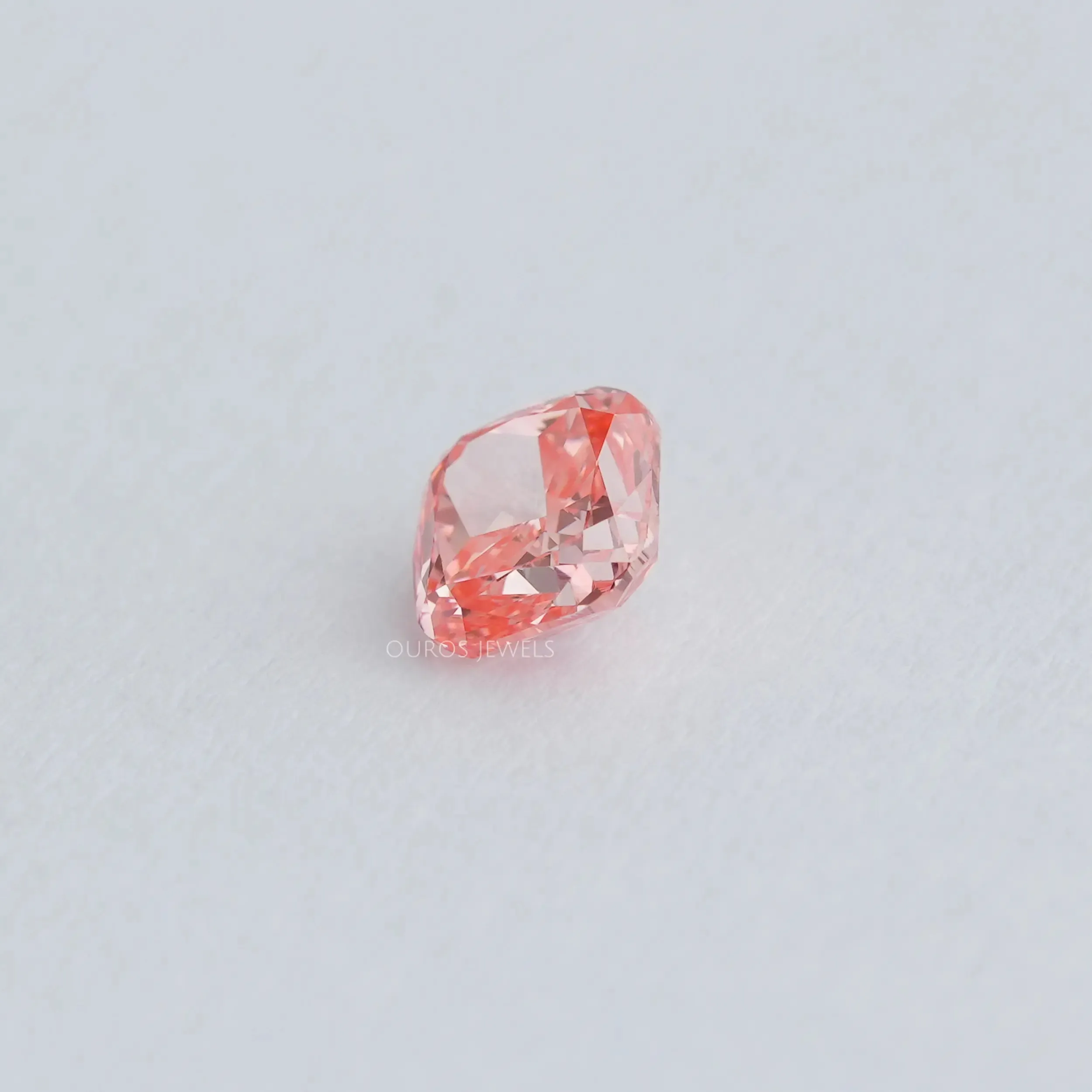 0.60 Carat  Pink Cushion Cut Lab Grown Diamond