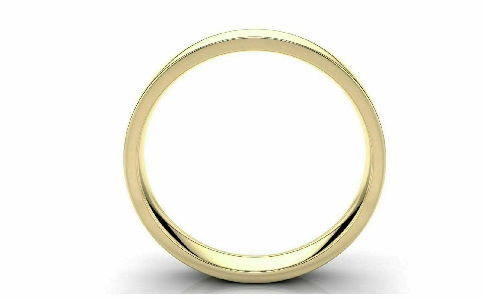 22k Solid Gold 3mm Comfort Fit Wedding Flat Band in 22k Yellow Gold All sizes 