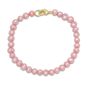 5.5 Pink Freshwater Pearl Strand Bracelet (Baby)