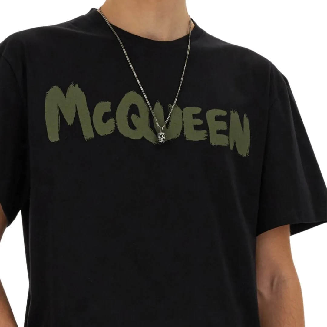 alexander mcqueen  |Crew Neck Unisex Street Style Plain Cotton Short Sleeves