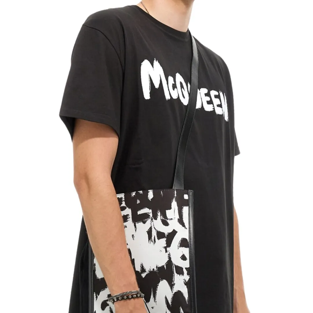 alexander mcqueen  |Crew Neck Unisex Street Style Plain Cotton Short Sleeves