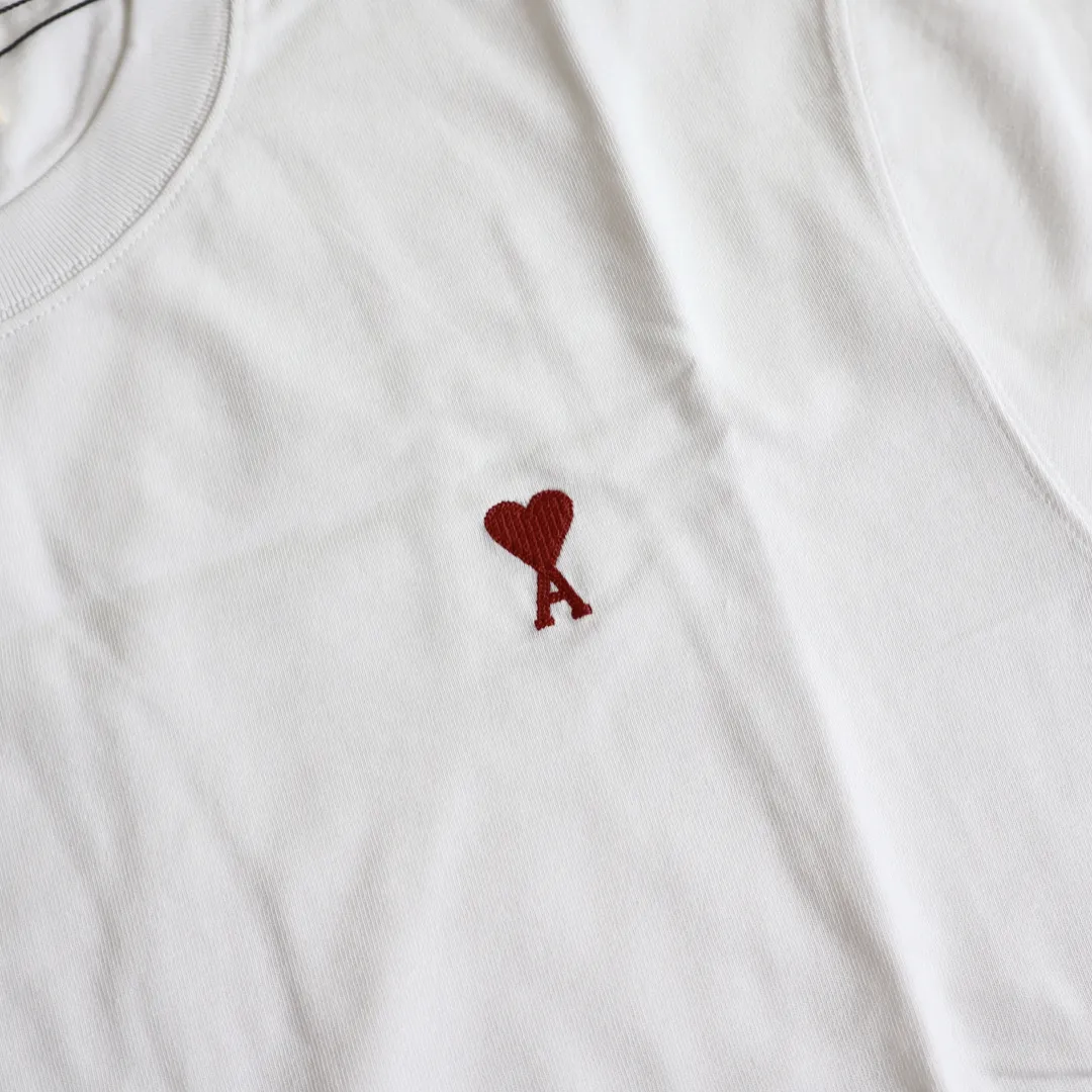 AMI PARIS  |Crew Neck Heart Unisex Street Style Cotton Short Sleeves