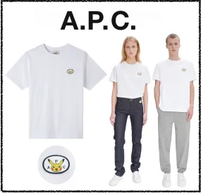 A.P.C.  |Crew Neck Unisex Collaboration Other Animal Patterns Cotton