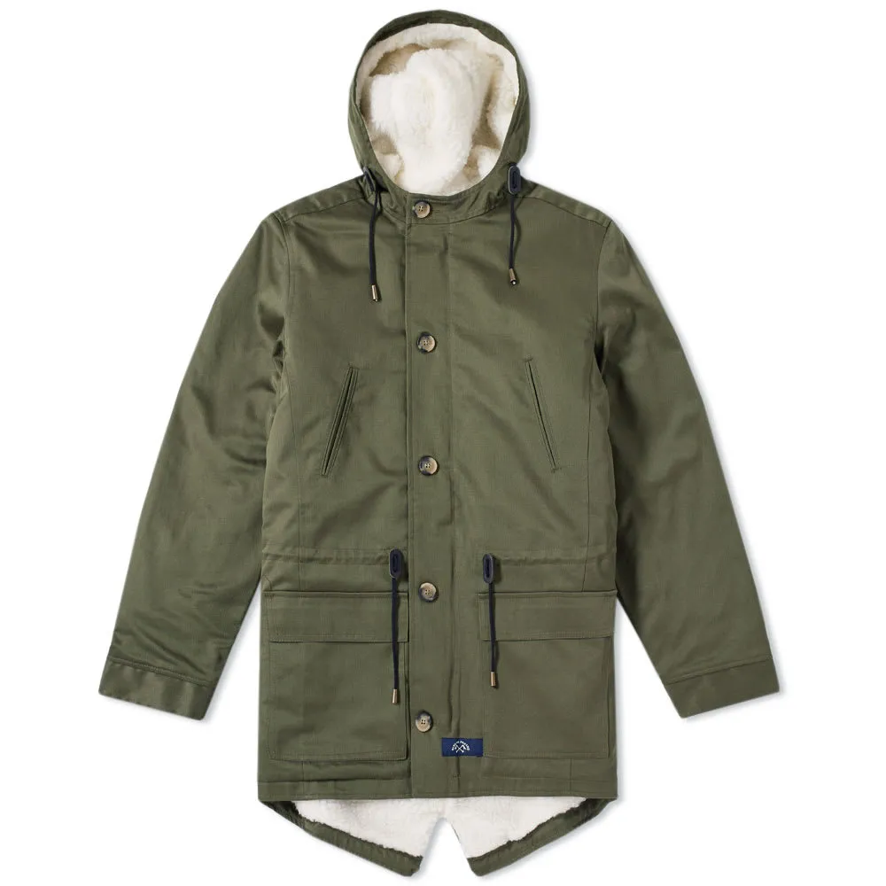 Bleu de Paname Gabardine ParkaForest Green