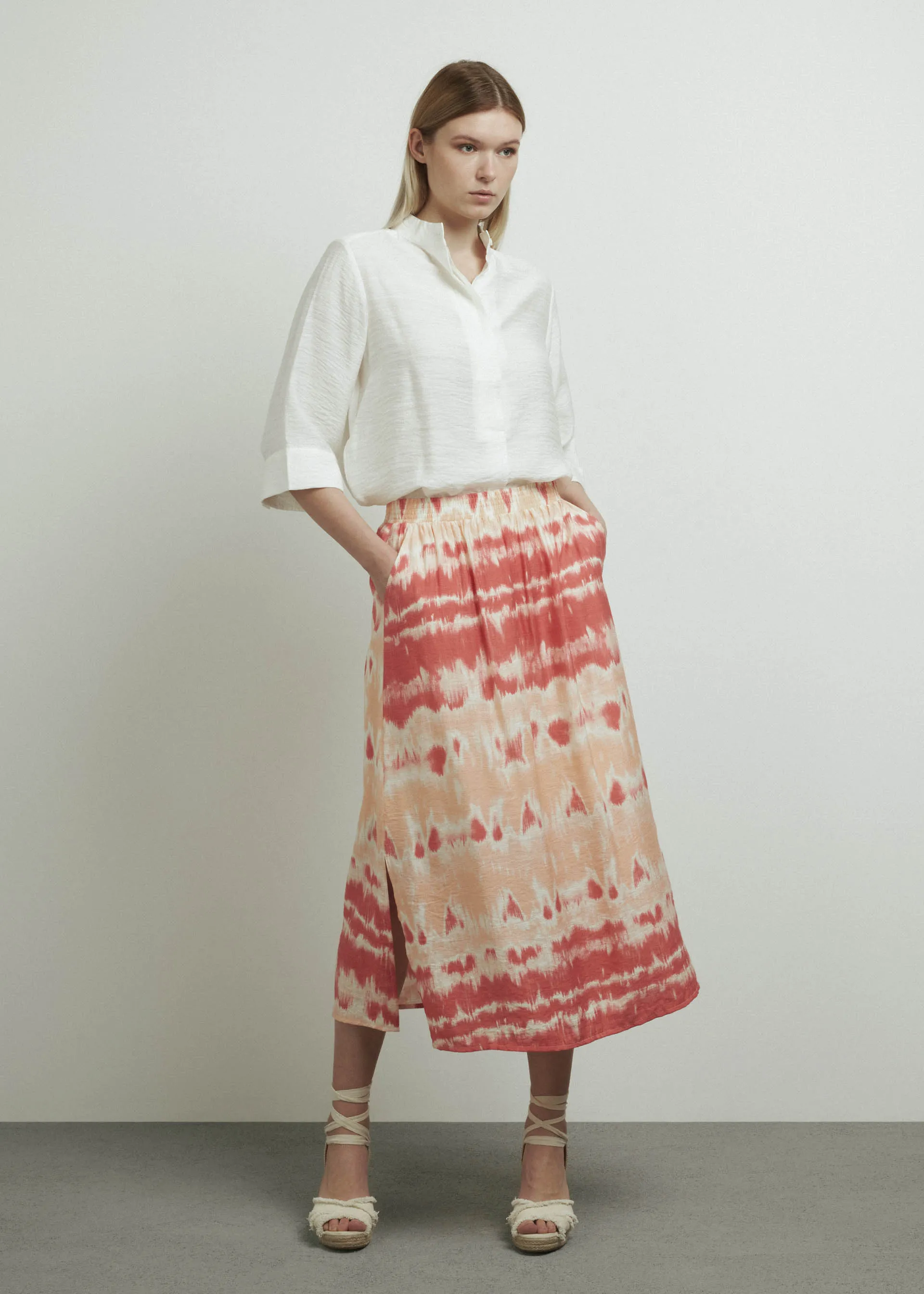 Blusa collo alla coreana