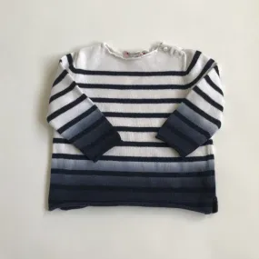 Bonpoint Cotton Ombre Stripe Jumper: 6  Months