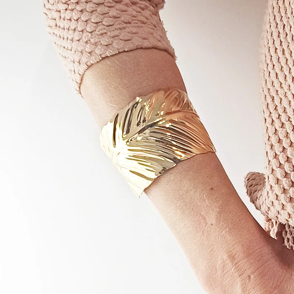 Brazalete Hoja XL Oro
