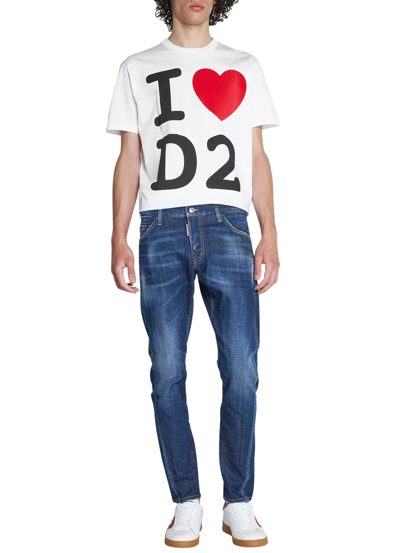 Dsquared2 Graphic Printed Crewneck T-Shirt