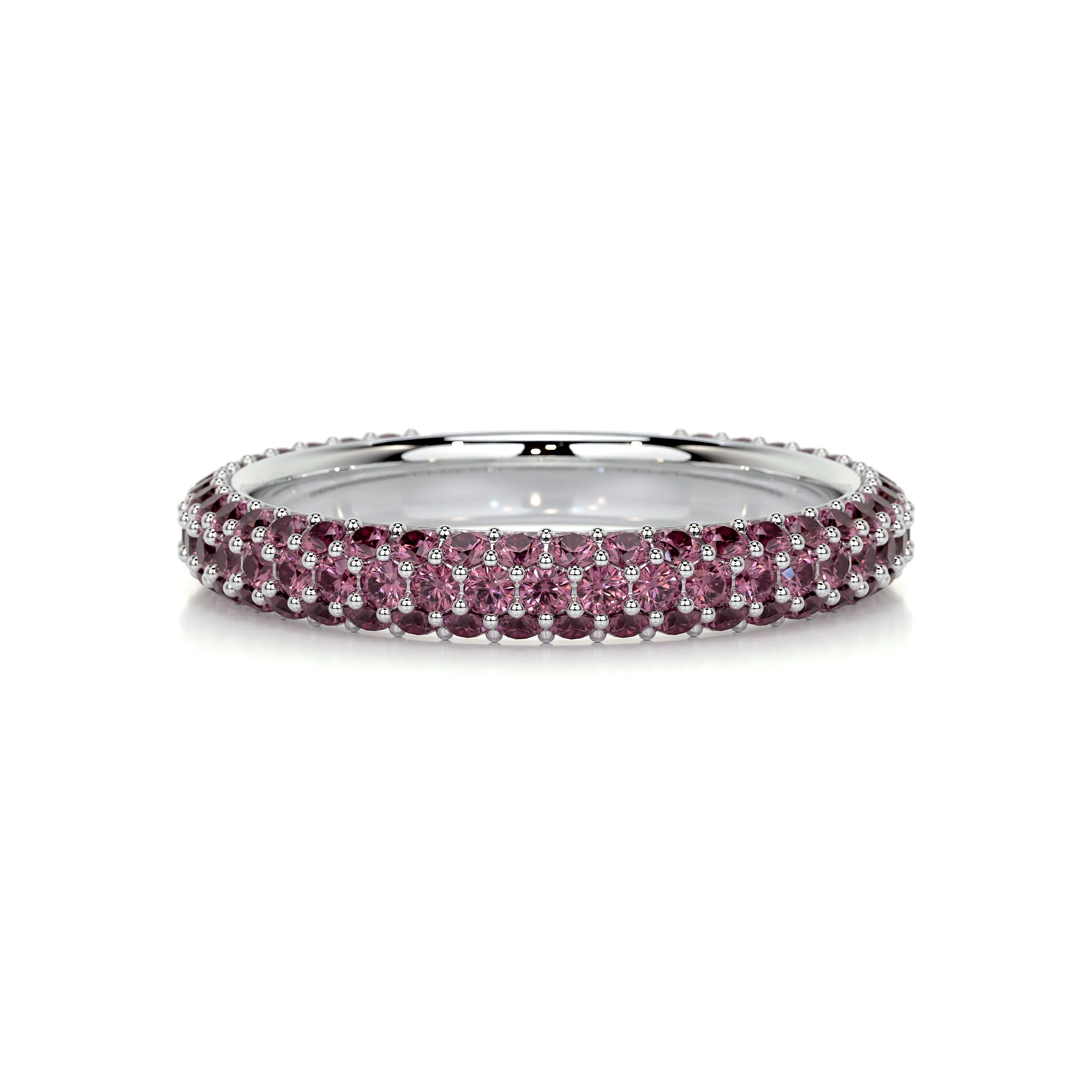 Emma Pink Gemstone Wedding Ring   (1.25 Carat) - 14K White Gold