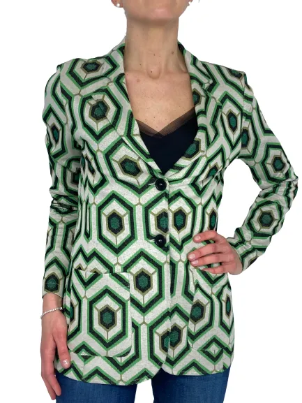 GIACCA DONNA FANTASIA GEOMETRICA