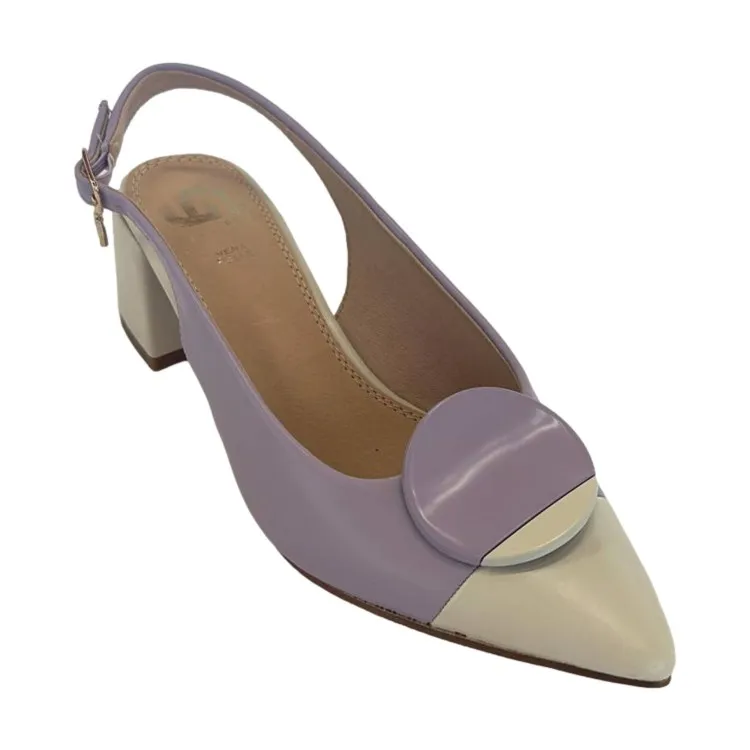 Gold & Gold GD580 Scarpe Donna Decollete Slingback Tacco Medio 5.5 cm Lilla