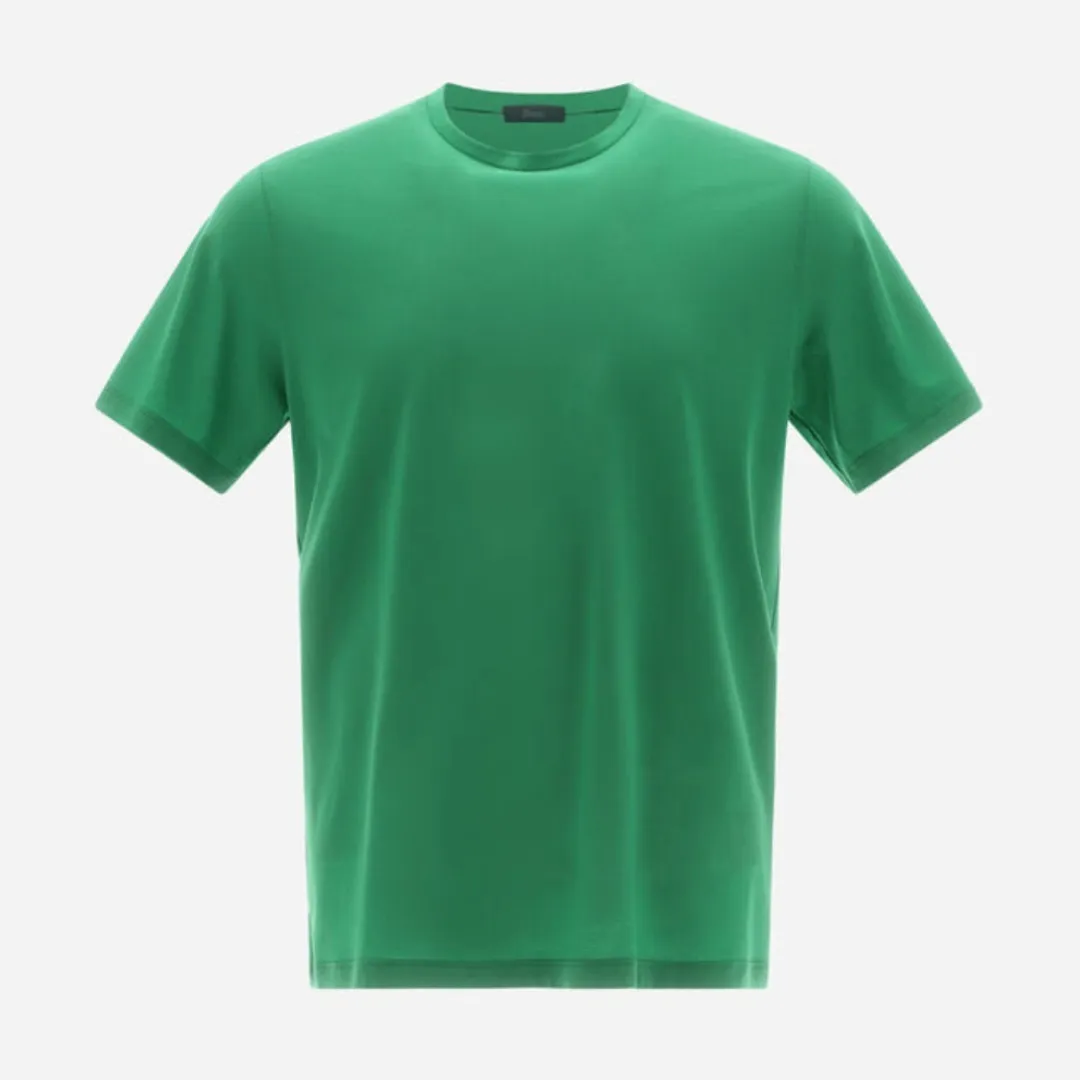 HERNO  |Crew Neck Plain Cotton Short Sleeves Crew Neck T-Shirts