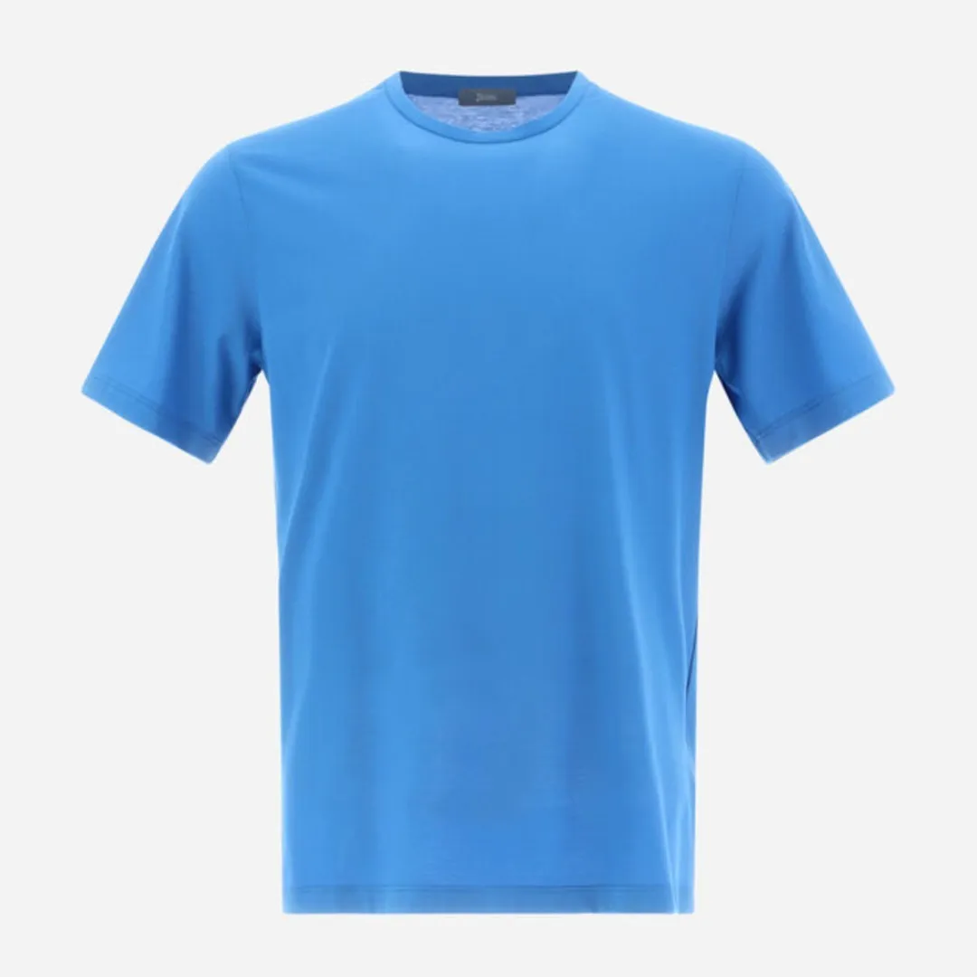 HERNO  |Crew Neck Plain Cotton Short Sleeves Crew Neck T-Shirts