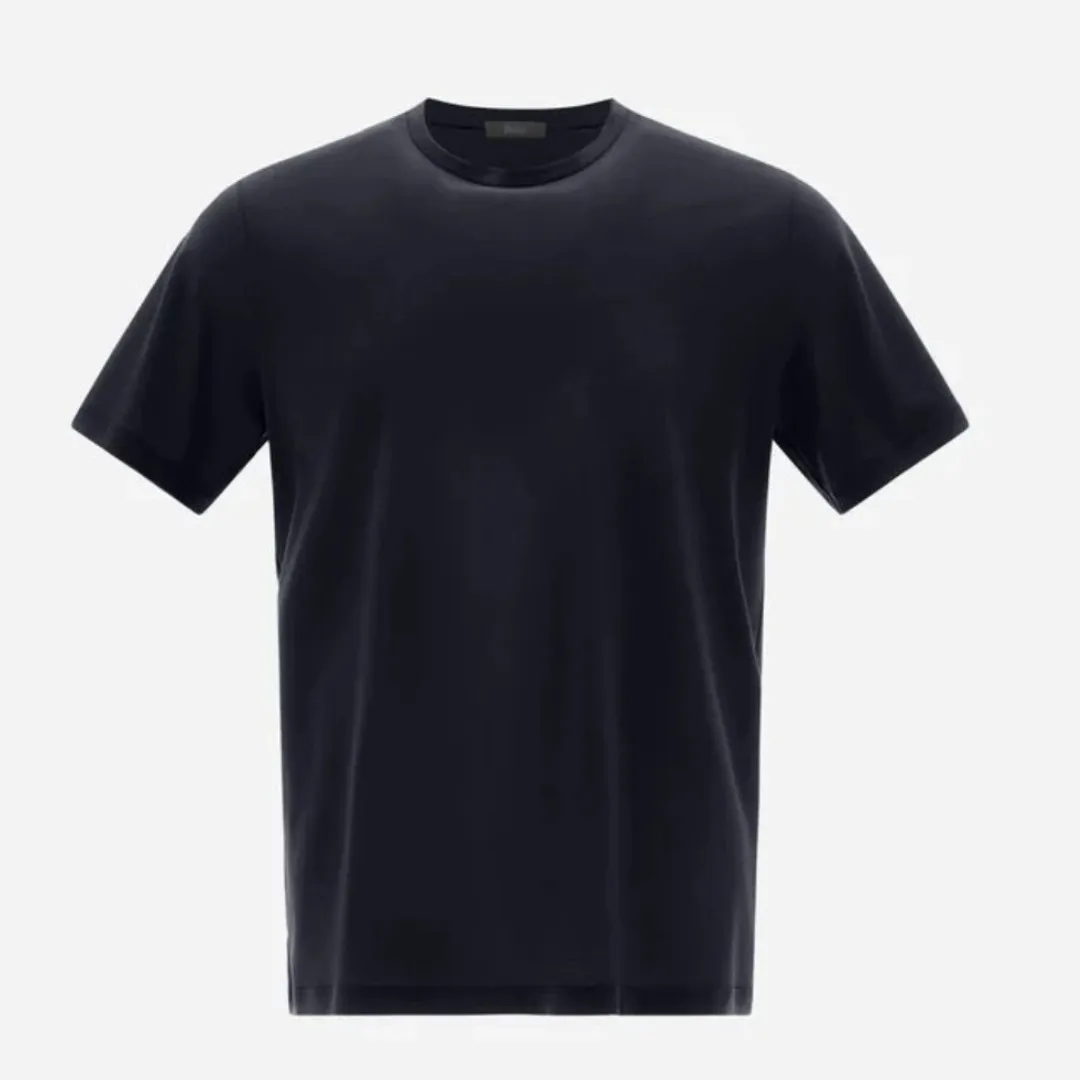 HERNO  |Crew Neck Plain Cotton Short Sleeves Crew Neck T-Shirts