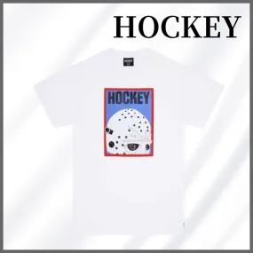 Hockey  |Crew Neck Unisex Street Style Plain Cotton Short Sleeves