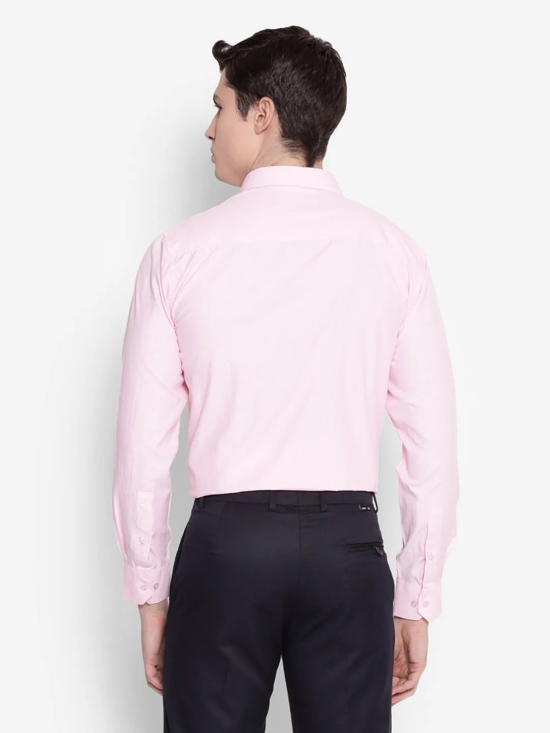 JUMP USA Men Pink Solid PolyCotton Formal Shirts