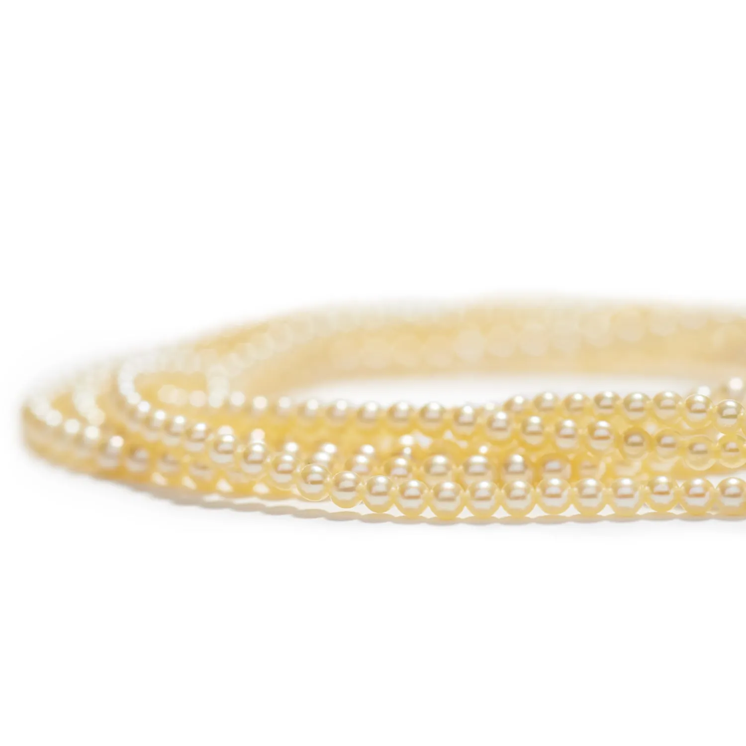 Light Golden Japanese Akoya Pearl Strand