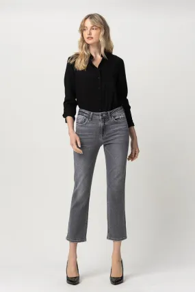 London High Rise Crop Straight Denim