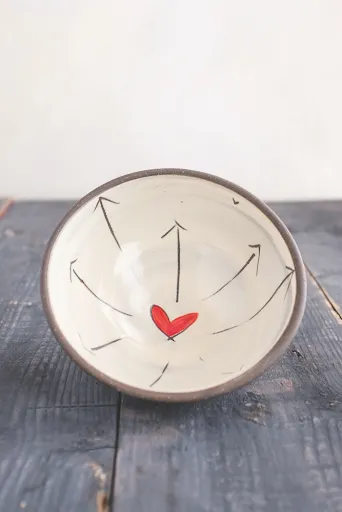 Love All Ways Hand Painted Ceramic Small Bowl