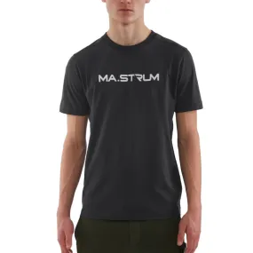 MA.STRUM - Chest Print T-Shirt in Jet Black