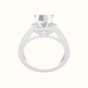 Micropave Cathedral Engagement Ring With Standard Four Prong Head