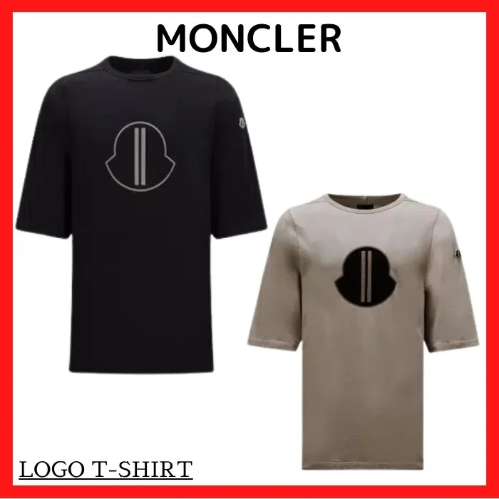 MONCLER  |Crew Neck Unisex Plain Cotton Short Sleeves Logo