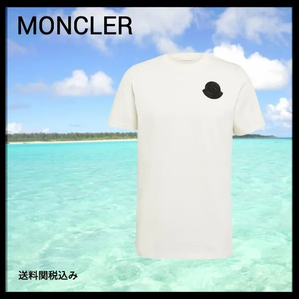 MONCLER  |Crew Neck Unisex Street Style Plain Cotton Short Sleeves