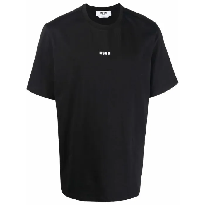 MSGM  |Crew Neck Street Style Plain Cotton Short Sleeves Logo