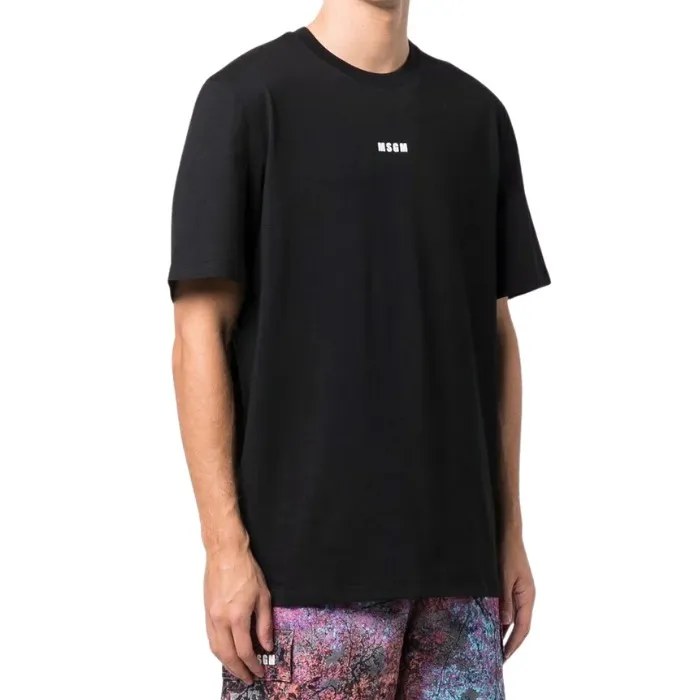 MSGM  |Crew Neck Street Style Plain Cotton Short Sleeves Logo