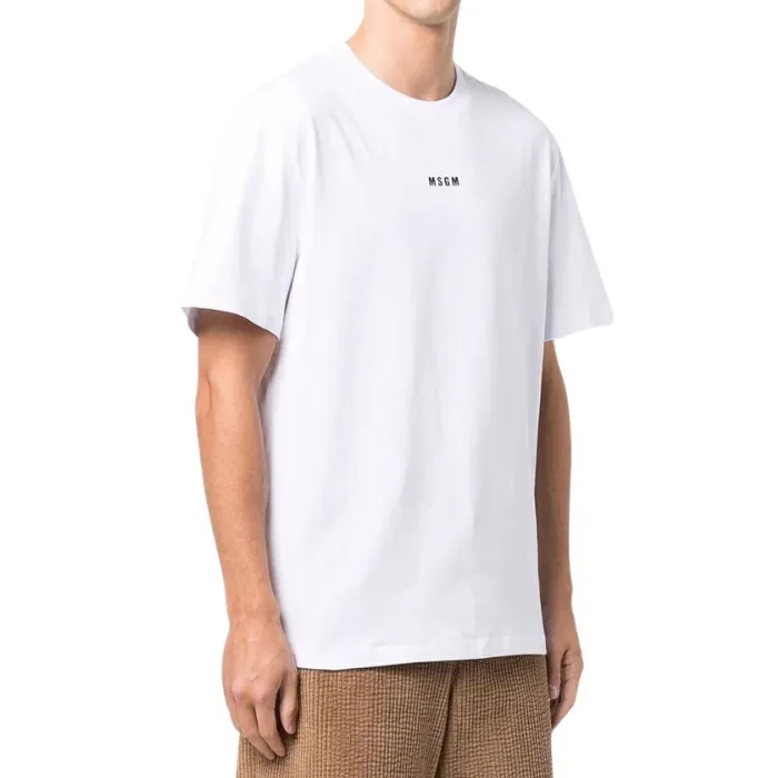 MSGM  |Crew Neck Street Style Plain Cotton Short Sleeves Logo