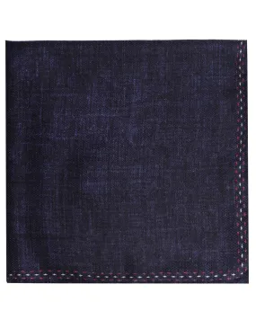 Navy Silk Pocket Square