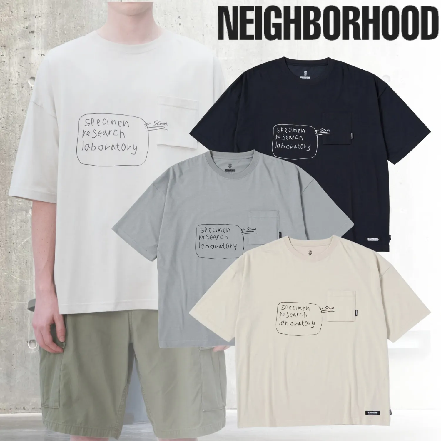 NEIGHBORHOOD  |Crew Neck Unisex Nylon Street Style Plain Cotton