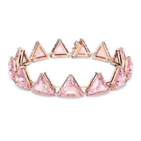 ORTYX PINK BRACELET, TRIANGLE CUT CRYSTALS, ROSE-GOLD TONE PLATED