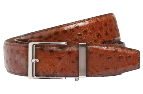 Ostrich Brown, 40 mm Strap, Dress Belt