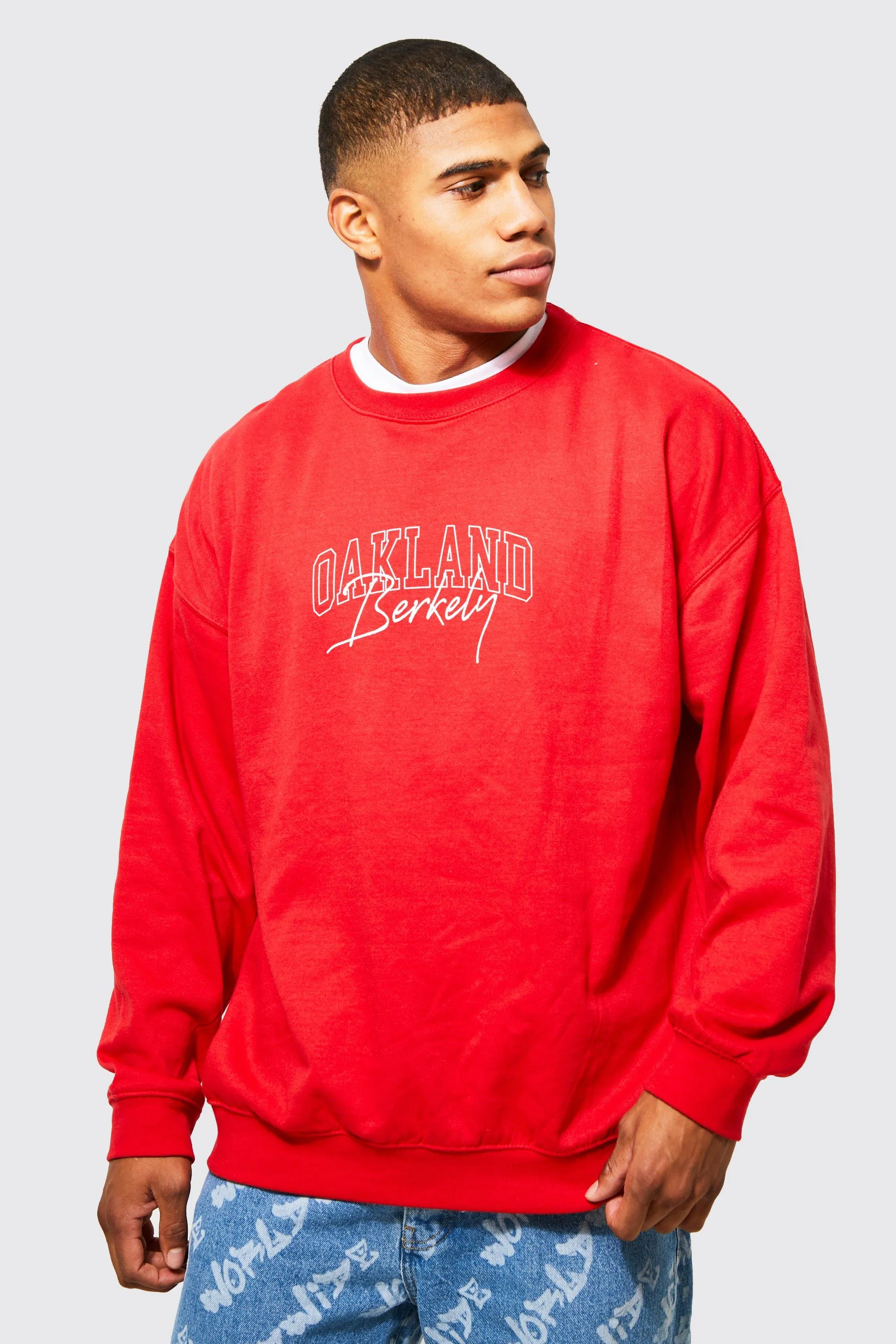 Oversized Oakland Graphic Sweatshirt