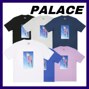 Palace Skateboards  |Crew Neck Street Style Plain Short Sleeves Logo Skater Style