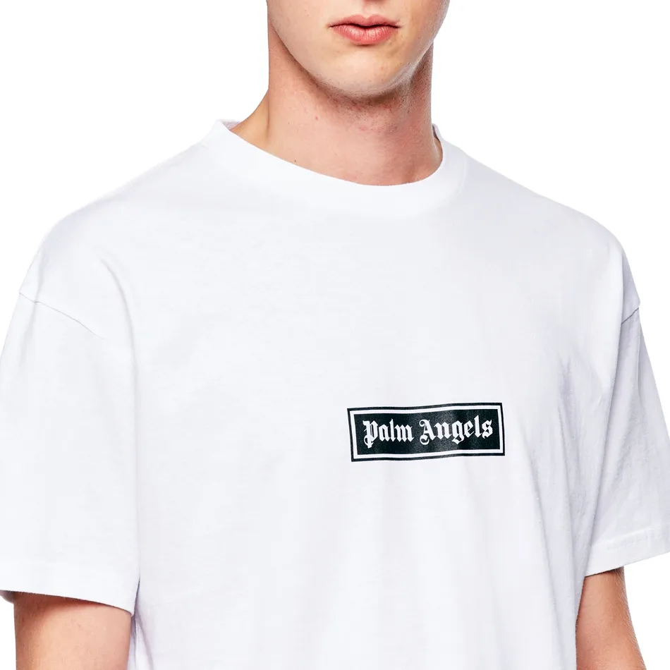 Palm Angels  |Crew Neck Unisex Street Style Cotton Short Sleeves Logo