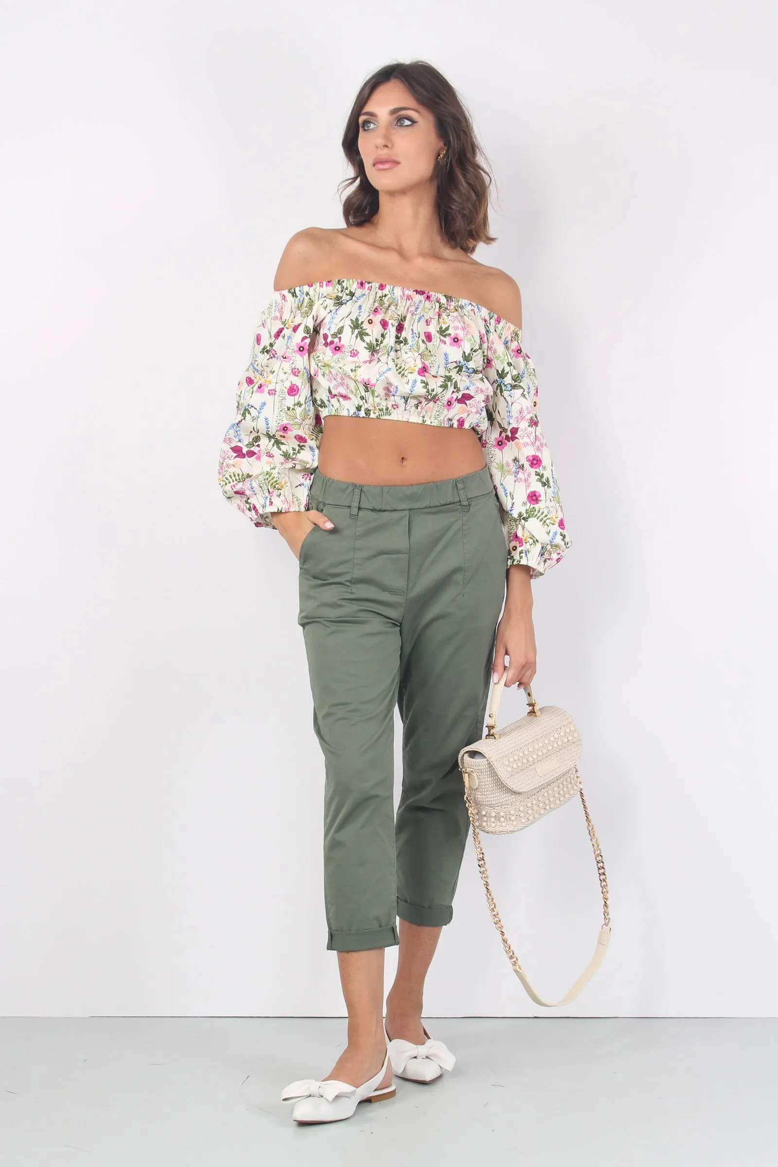 Pantalone Coulisse Verde Militare