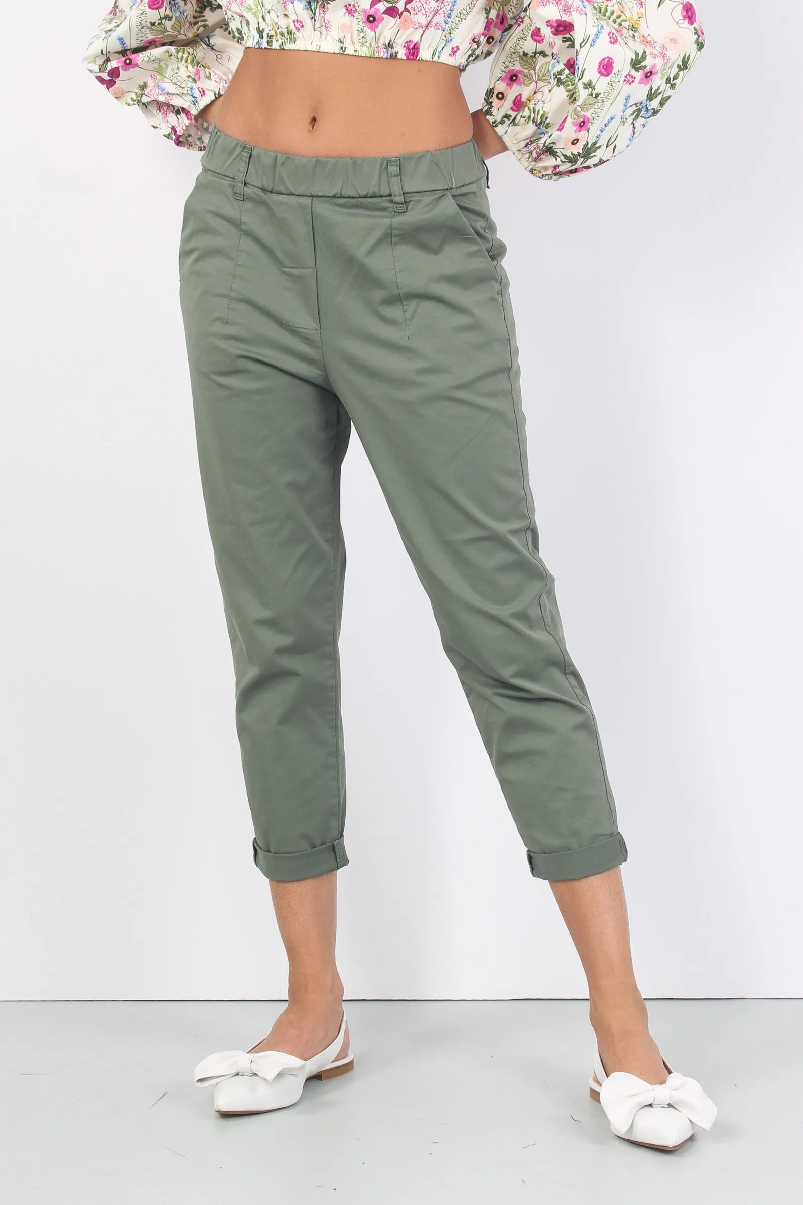 Pantalone Coulisse Verde Militare