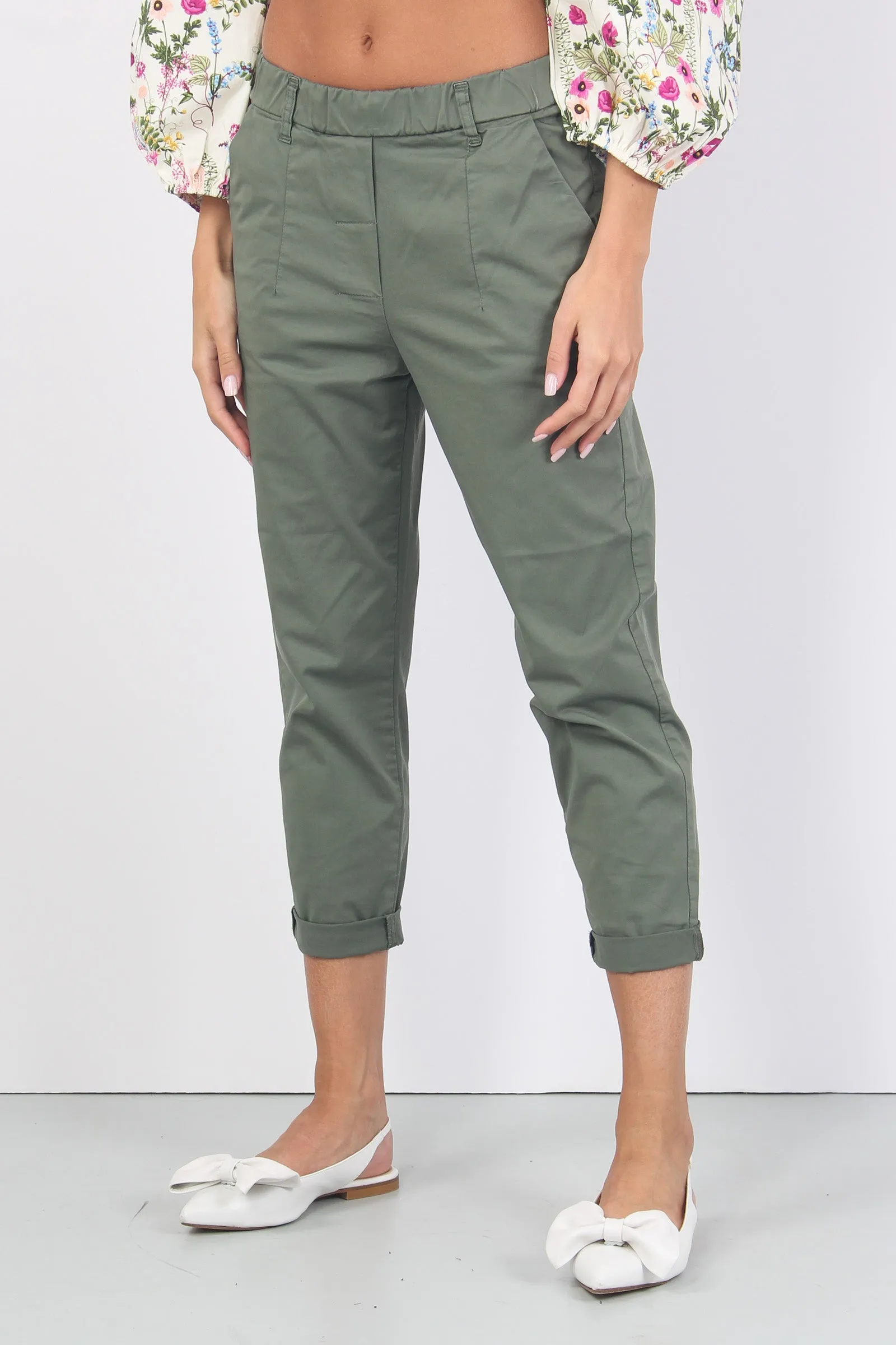 Pantalone Coulisse Verde Militare