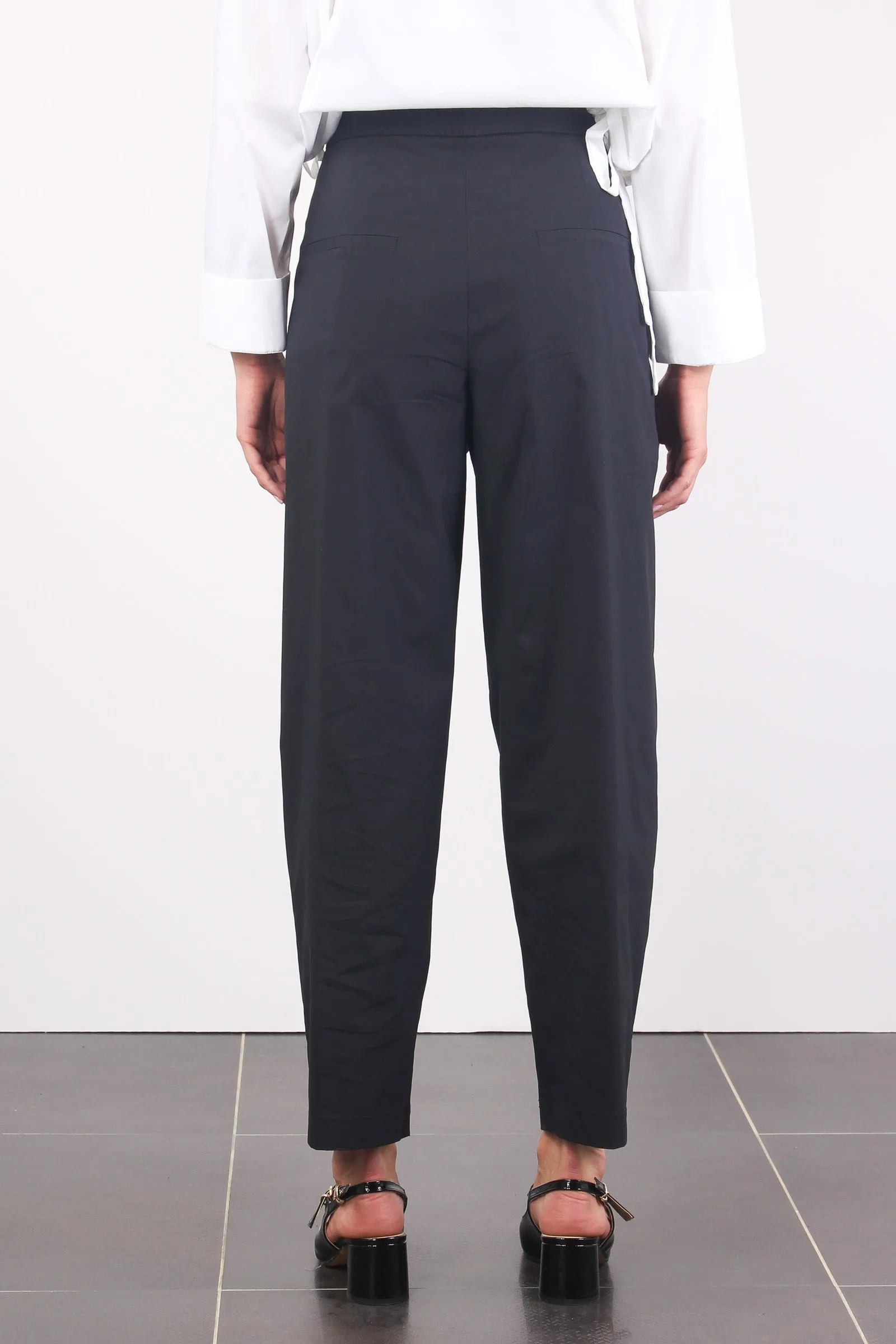 Pantalone Dritto Popeline Nero