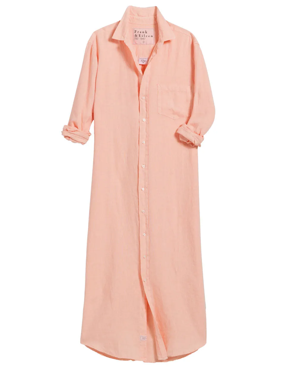 Peach Rory Maxi Shirtdress