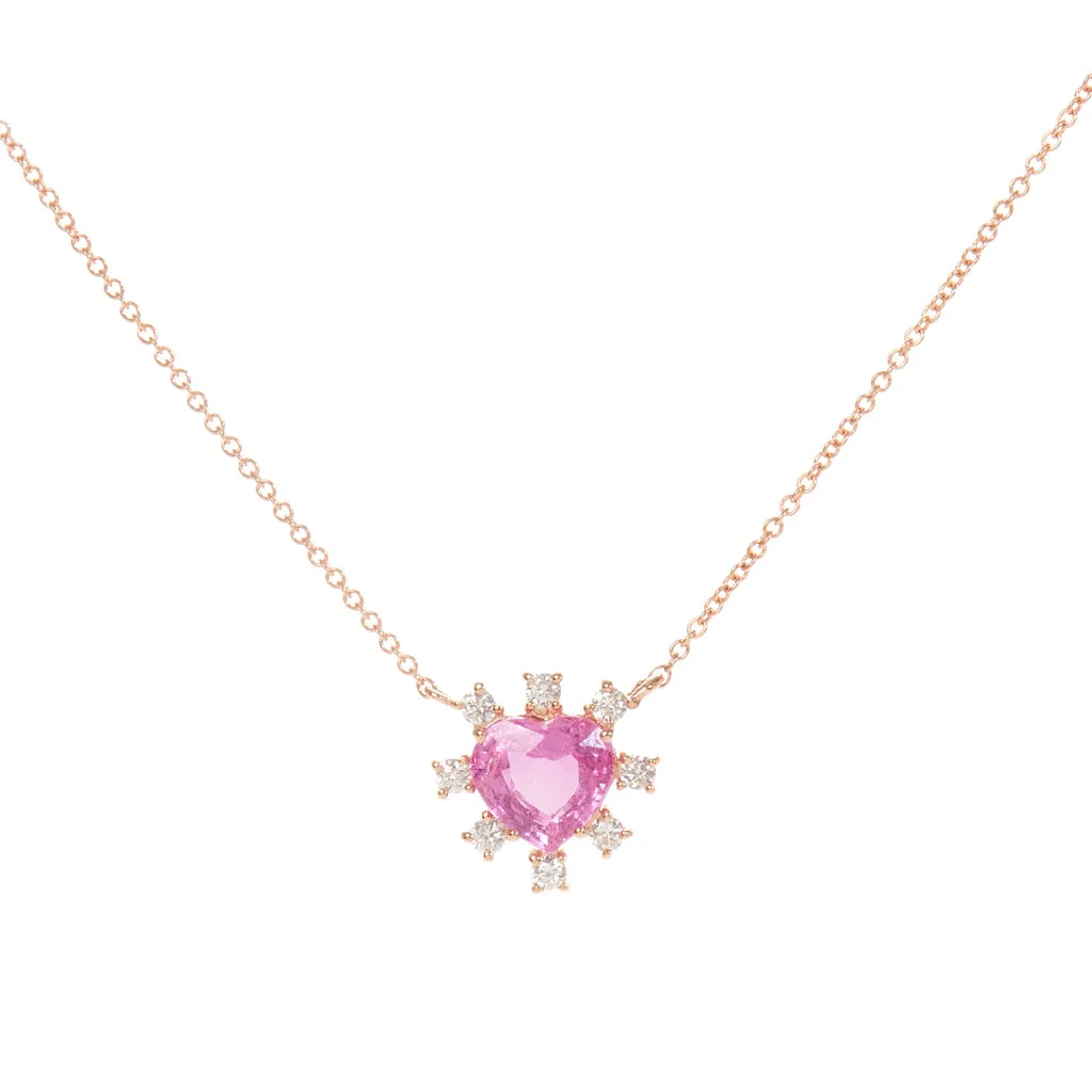 Pink Spade Necklace