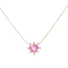 Pink Spade Necklace