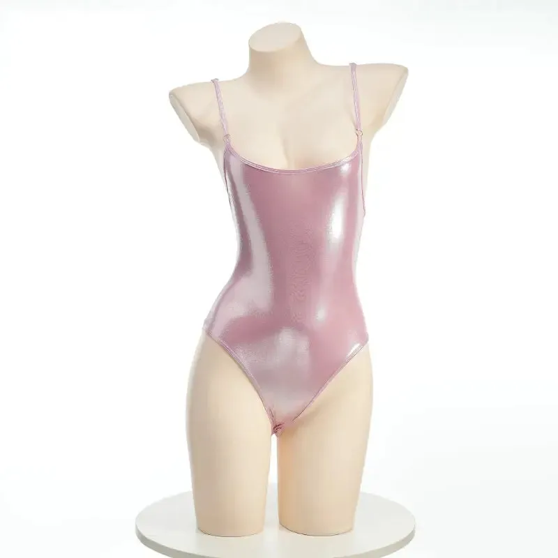 Rose Pink Shinny Bodysuit ON1234