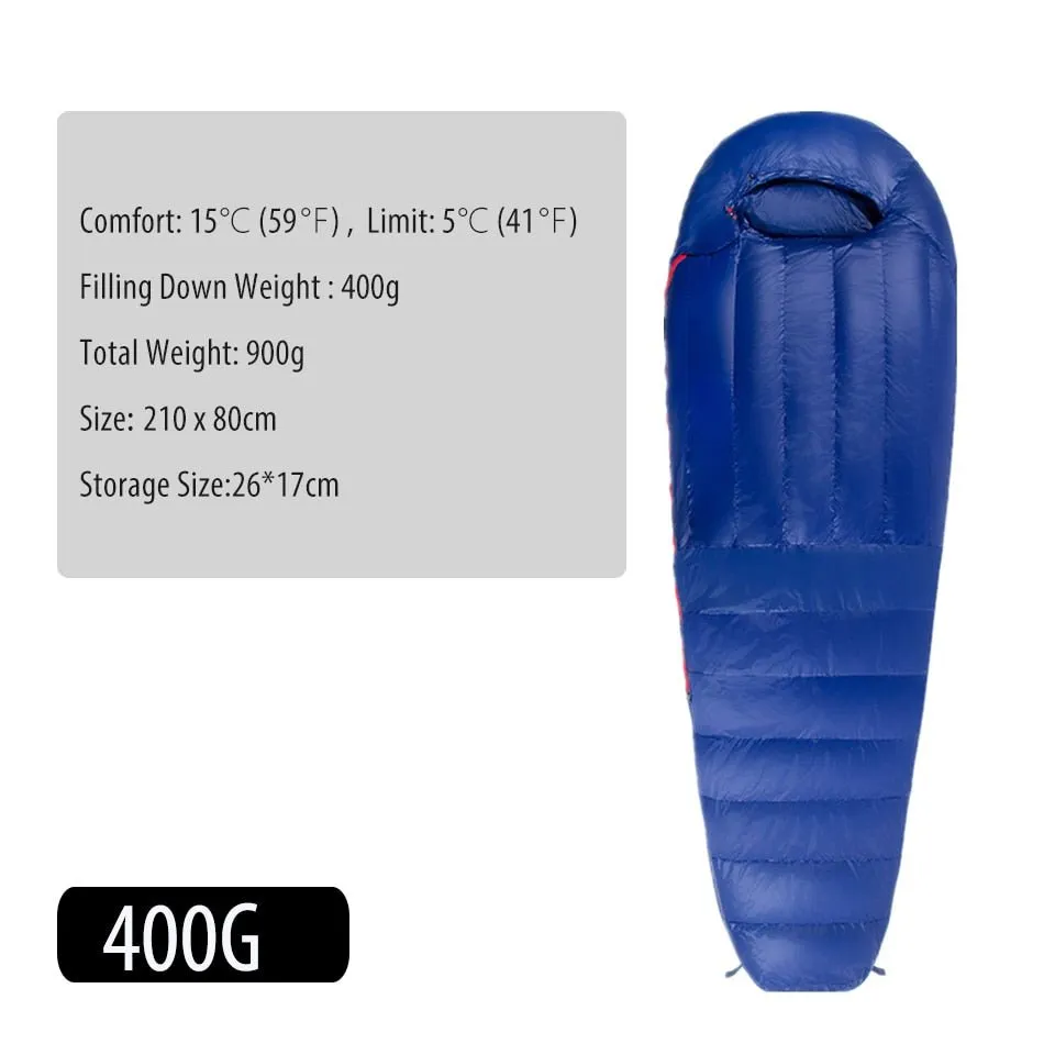 Sac de couchage à 95% duvet d'oie blanc 850 cuin confort (à partir de 900g) Sunmoon Camp - LT + 15°C / - 5°C