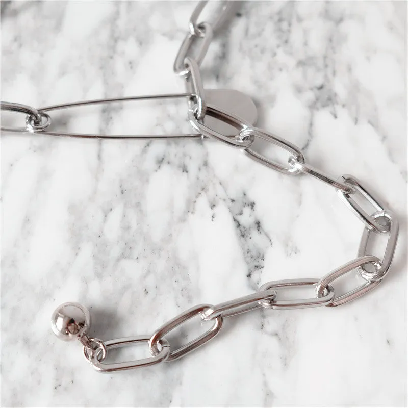 Safety Pin Necklace Chain